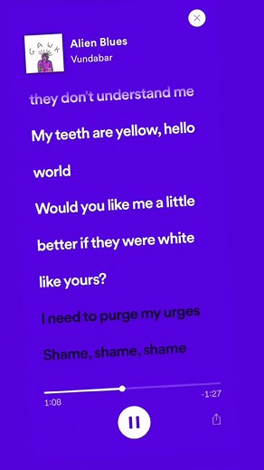 Alien Blues Nightcore Edit - Vundabar Lyrics Video