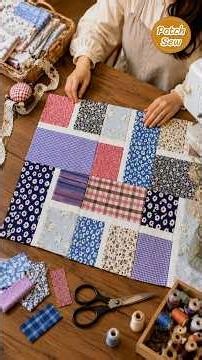 Easy Scrap Quilt DIY | Cozy Patchwork Sewing Tutorial for Beginners #shorts