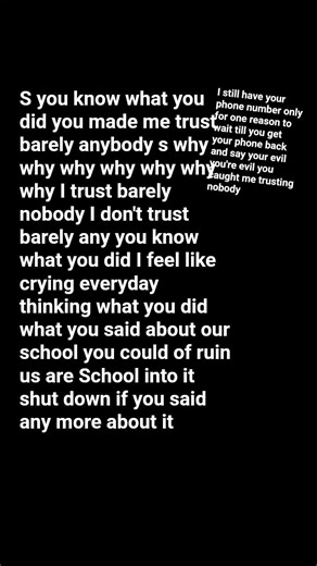 I found out something that makes me calm down now humming to myself two song lyrics