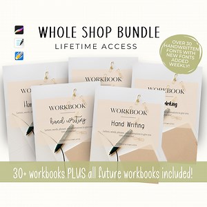 WHOLE SHOP Hand Lettering Practice Sheets for Procreate | Hand Lettering Practice Sheets, Lettering Worksheets, Handwriting Workbook - Etsy