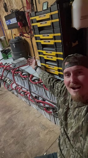 This is one heck of an awesome battery bank. I will be showing how to do this for yourself! Don’t rely on the grid, rely on yourself!#WV #offgrid #diy #solar #trending