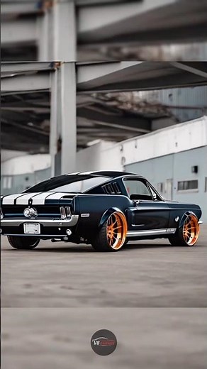 🇺🇸The Perfect Stance: Classic Mustang Fastback on Copper Wheels! 🤯
