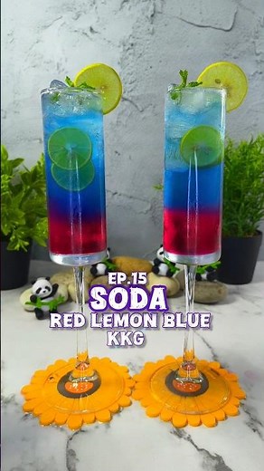 Soda Red Lemon Blue 🌈🥤 | Viral Layered Drink Recipe #Shorts #drink #soda #recipe #food#viral#summer