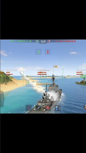 Naval Clash! USS Long Beach Dominates Against USS California #short #Shortsfeed #shortvideos