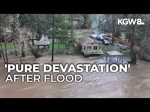 Clackamas River breaches its banks overnight, flooding out residents