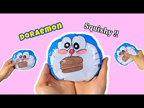 DIY Doraemon Paper Squishy 💙 SO Satisfying & Super Cute!!