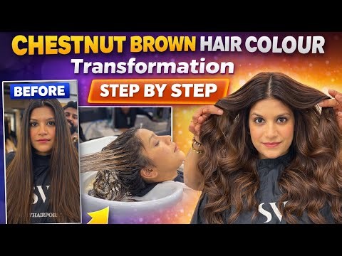 Kaise Kare Chestnut Brown Hair Colour? | Simple Steps #chestnutbrown #brownhaircolour