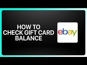 How To Check Ebay Gift Card Balance Tutorial