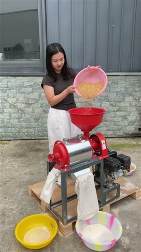 80KG Per Hour! Compact Flour Mill With Continuous Output! #backbone#grind #flour