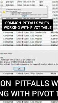 Excel Pivot Table -The Basics #simple #pivottables #accounting #finance #business