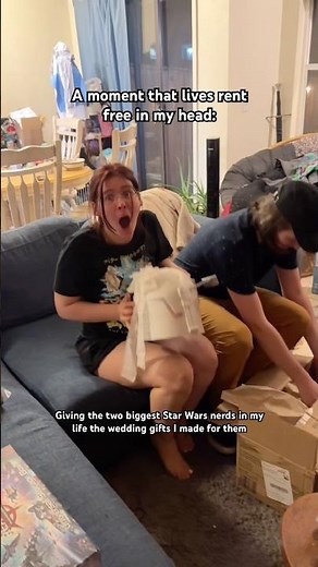 Opening Their Star Wars Wedding Gifts! 🤍💫 Custom Mandalorian Helmets