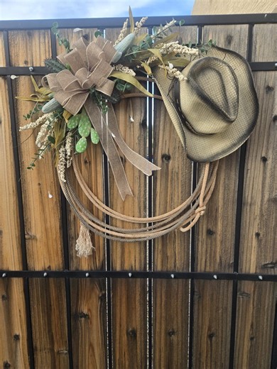 Cowboy Lariat Rope Wreath: Farmhouse Western Decor, 28x28 - Etsy