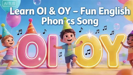 OI & OY Phonics Song｜听一遍就会的自然拼读儿歌