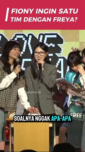 FIONY INGIN SATU TIM DENGAN FREYA ? #jkt48 #freyajkt48