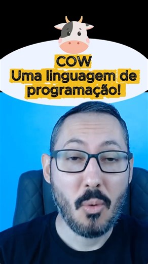 🐮 Cow A Linguagem de Programação! #cow #programaçãoweb #shorts