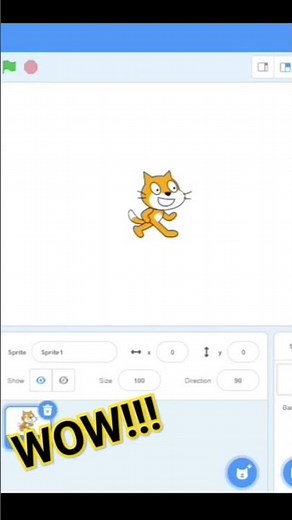 Hide and Show blocks🐱🐾✨ #scratchtutorials #learning #scratch #coding #creativecoding #programming🎉✨✨