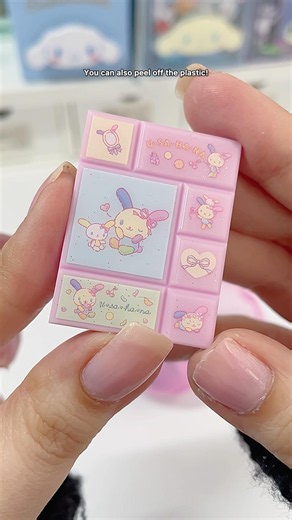 Miniature Tile Stickers! 💐 #sanrio #gashapon #usahana #stickers #stationery #ウサハナ #cute #サンリオ