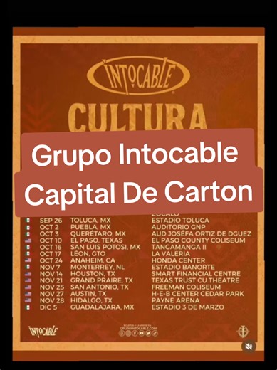 Intocable Cultura Tour 2026 #Intocable #culturatour #regionalmexicano #rolitas #norteñas #paradedicar #romonticas #fyp @Grupo Intocable