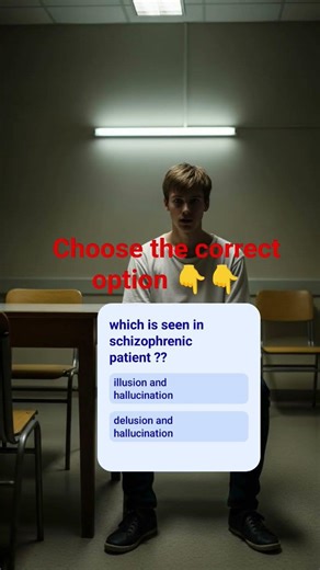 click on the correct answer, rapid quiz on schizophrenia #mentalhealthnursing #nursingstudents