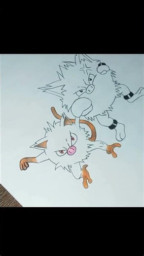 Drawing Mankey & Primeape ✏️ Pokémon Art #shorts