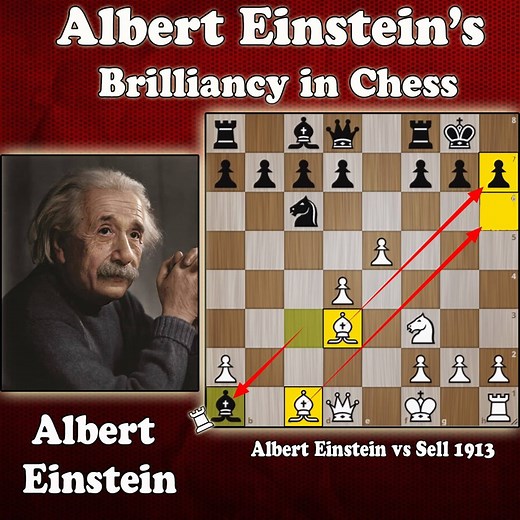 Albert Einstein vs Sell 1913 | Einstein's Brilliancy in Chess