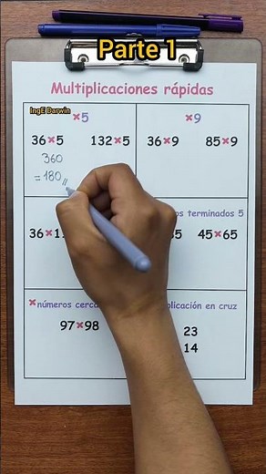 Trick to multiply by 5 😱✌️ #ingedarwin #math