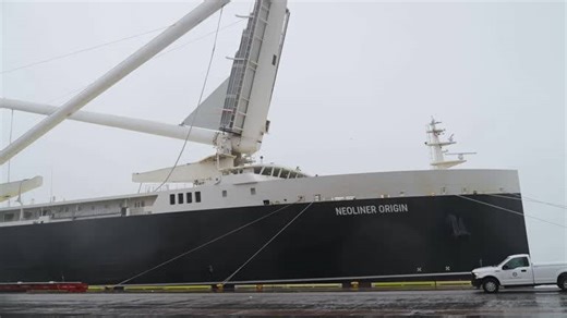 World's largest cargo sailboat makes first transatlantic crossing