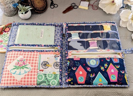 Upcycled Quilt Project Keeper: Cross Stitch Organizer With Repurposed Embroidery - Etsy
