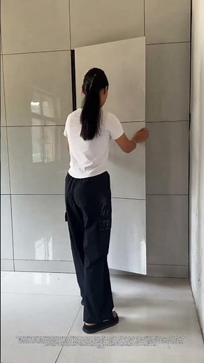 Clever space design, a secret door concealed inside the wall