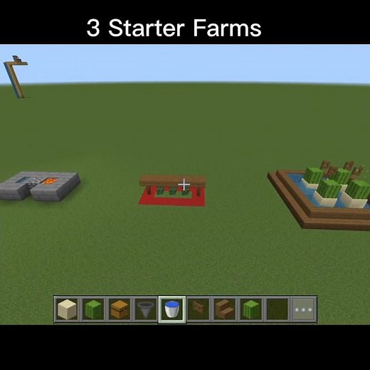 3 EASY Starter Farms You Need in Minecraft! 🌾🔥 #shorts