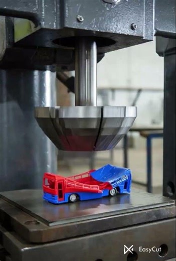 bus vs 150-ton hydraulic press crushing #machine #automobile #shorts