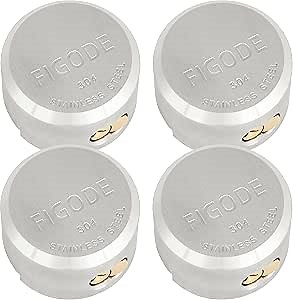 FIGODE® Stainless Steel Puck Lock, Military-Grade Hidden Shackle Padlock, Weatherproof Trailer Door Lock, 4 Padlocks Keyed Alike