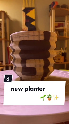working on a cute new planter - have a few other 4 letter words in mind for future cups/planters/mugs etc #pottery #wheelthrownceramics #ceramicplanter #garritytools #grow #wip