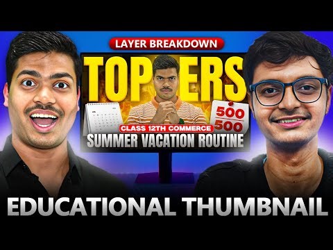 How I Make Educational Thumbnail For My Client | Layer Breakdown