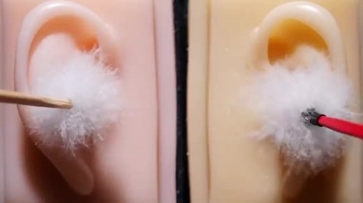 新作 フェルトクッション耳穴×梵天☺️貴方の鼓膜にアタックver.#asmr #耳かき #earcleaning #リラックス #relaxing