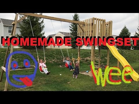 How To Make A Homemade Swingset In The Backyard Do It Yourself Kids Playset