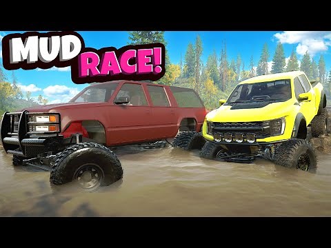We UPGRADED Trucks to Race in the TOUGHEST Mud Park in Snowrunner Mods!