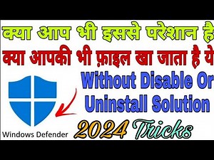 Stop Windows Defender from Deleting Files Automatically 2024 || Ramu Technical Solution