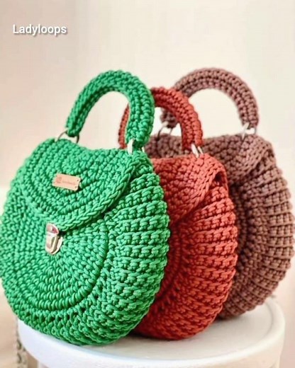 Crochet Bags Collection ☺️ #ladyloops #crochet #bag