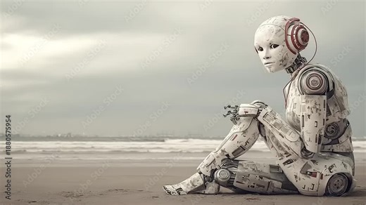 Robot Contemplation on a Beach - A Study in Artificial Intelligence and Isolation.