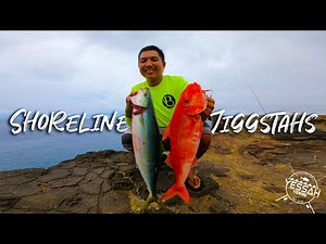 Weke nono (Moelua) Shore jigging in hawaii |Big Island| Drone fishing