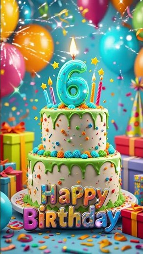 Happy 6th Birthday Wishes for Boy | Colorful & Fun Birthday Greeting Animation #6thbirthday #hbd