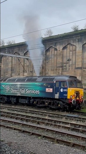 Class 57, 57307, STARTS UP With Incredible Clag, #Class57 #DirectRailServices #Startup