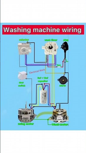 Washing Machine Wiring Diagram | Spin & Wash Motor Connection