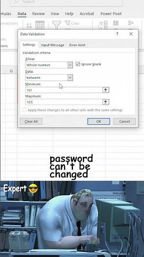 Data Validation Error😱 #excel