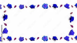 frame from flowers of roses on a white background. minimalistic presentation form, text, corporate identity. Support for name, logo, letters. flower shop. modern design