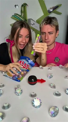 Pair won jelly sticks which were weird and liquid 🤢😅