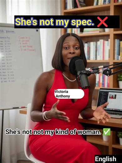 Don't say: "She's not my spec." #english #shorts