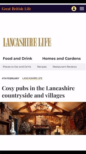 The Blackbull Inn Old Langho | A big thank you to Lancashire Life Magazine for including us as one of the cosiest pubs in the county. Being recognised for the warm... | Instagram
