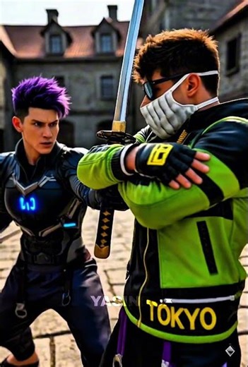 Free Fire 3D Animation Fight | Katana Battle Scene | Epic Free Fire Short Movie (4K)